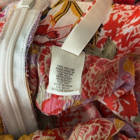 RAGA for Anthropologie Beautiful Escape Boho Skirted Tie Back Patchwork Romper - Picture 8 of 9